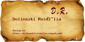 Dolinszki Rozália névjegykártya
