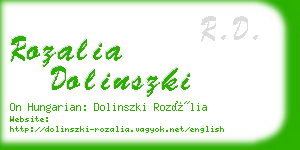 rozalia dolinszki business card